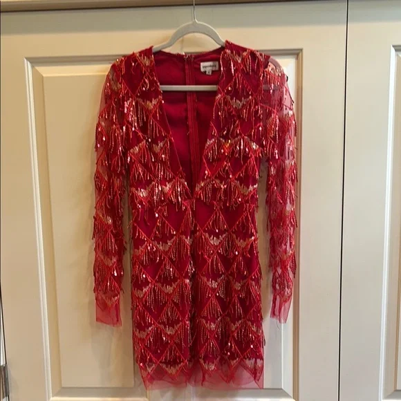 Superdown Red Sequin Mini Dress - Picture 3 of 3